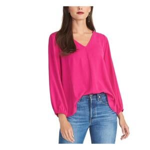 Rachel Rachel Roy Women's Kaylee Double V Gathered Sleeves Top Size XS